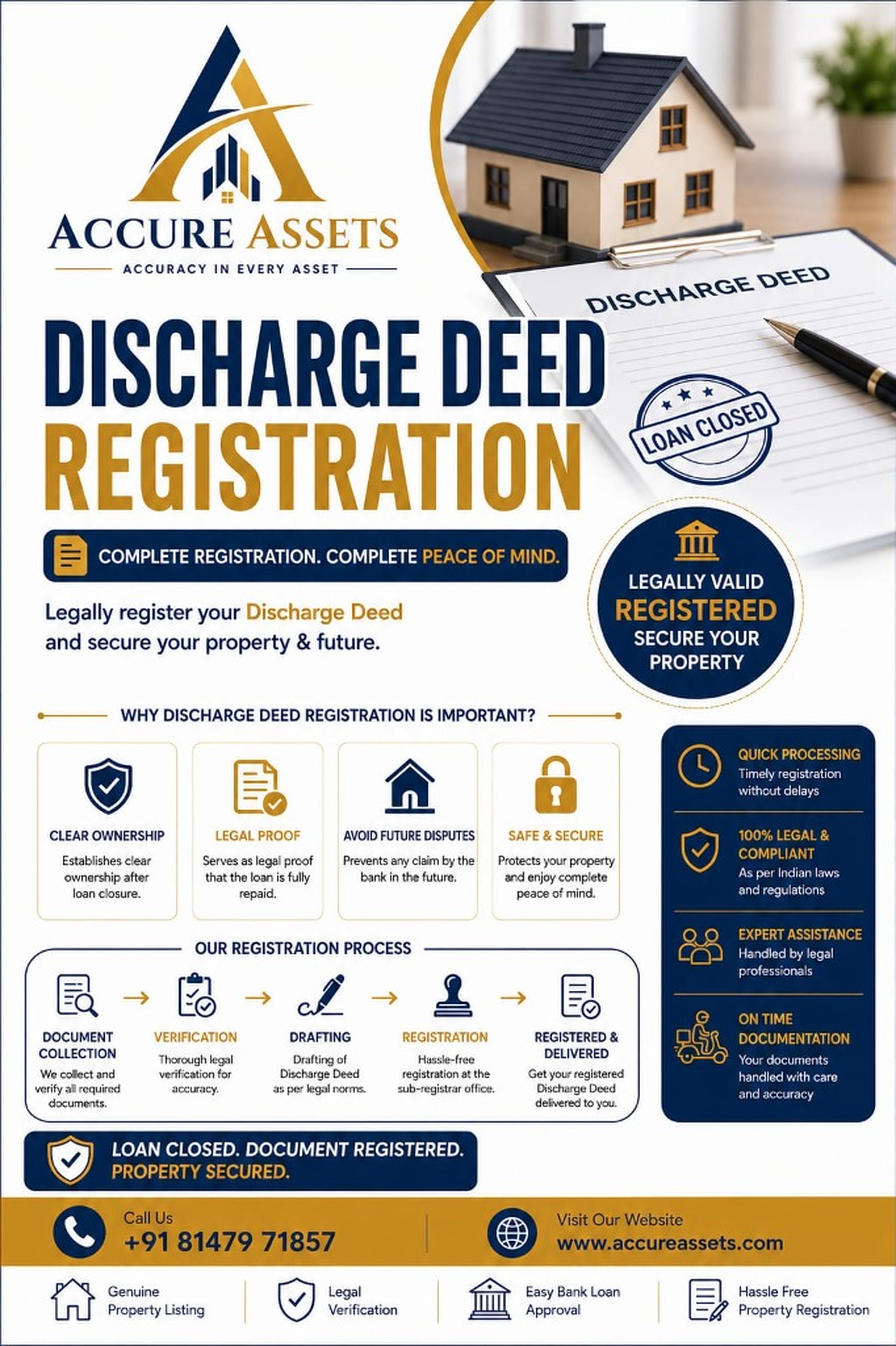 Accure Assets Discharge Deed Registration Official Brochure